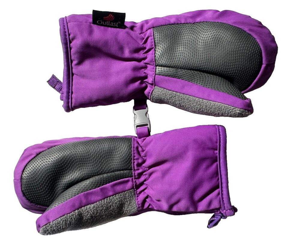HEAD Kids Ski Snow Mittens XXS Purple Pink Outlast Insulated Winter Gloves